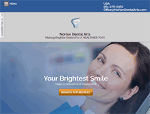 Tablet Screenshot of nortondentalarts.com